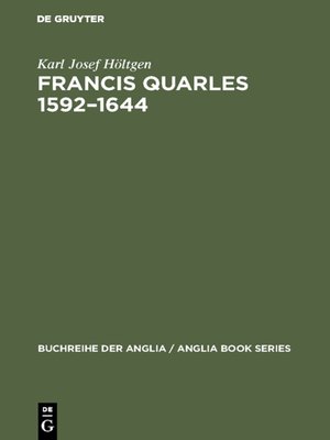 cover image of Francis Quarles 1592–1644